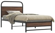 vidaXL Estrutura cama s/ colchão derivados madeira carvalho castanho