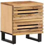 vidaXL Mesa de cabeceira 40x34x46cm madeira de mangueira áspera maciça