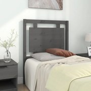vidaXL Cabeceira de cama 80,5x4x100cm madeira de pinho maciça cinzento