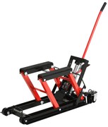 DURHAND Elevador hidráulico de aço para motocicleta Suporte 680 kg 110x36x67 cm Preto e Vermelho | Aosom Portugal