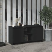 vidaXL Móvel de TV 102x37,5x52,5 cm derivados de madeira preto