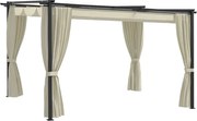 vidaXL Gazebo 4x3 m cor creme