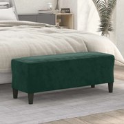 vidaXL Banco 100x35x41 cm veludo verde-escuro