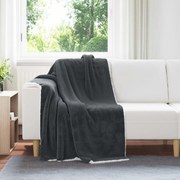 vidaXL Cobertor Cinza Escuro 130 x 150 cm Lã