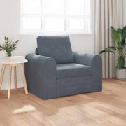 vidaXL Sofá-Cama 2-em-1 Cinza Escuro 98x71x83 cm Veludo