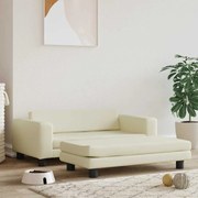 vidaXL Cama para cães com extensão 100x50x30 cm couro artificial creme