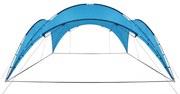 Tenda para festas arqueada 450x450x265 cm azul claro