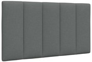 vidaXL Almofadão de cabeceira Hanko 80 cm tecido cinzento-escuro