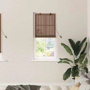 vidaXL Persiana de Janela Geométrico Castanho 60 x 220 cm Bambu