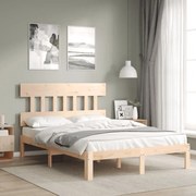 vidaXL Cama sem colchão 140x200 cm madeira de pinho maciça