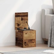 Caixa de Armazenamento vidaXL com Tampa Madeira Antiga 30x35x35 cm Madeira Ingenheira