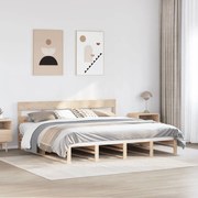 vidaXL Cama sem colchão 200x200 cm madeira de pinho maciça