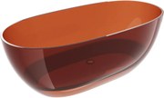 Mexen Pure earth banheira independente transparente 170 x 80 cm, tampa cromada - 58071708005
