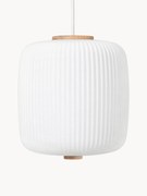 Candeeiro suspenso em vidro opalino artesanal EK61, Ø 24 cm
