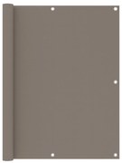 vidaXL Tela de varanda 120x500 cm tecido Oxford cinzento-acastanhado