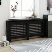 vidaXL Cobertura de radiador 172x19x81,5 cm MDF preto