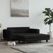 vidaXL Cama para cães com extensão 100x50x30 cm veludo preto