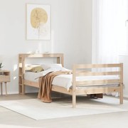 vidaXL Cama sem colchão 90x200 cm madeira de pinho maciça