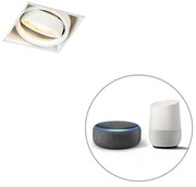 LED Foco embutido inteligente branco sem moldura incl. Wi-Fi GU10 - Oneon 1 Moderno