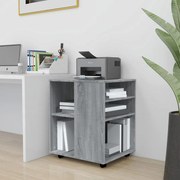 vidaXL Móvel com rodas 60x53x72 cm derivados de madeira sonoma cinza