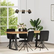 vidaXL Cadeiras de jantar 4 pcs tecido preto