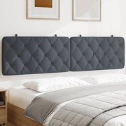 vidaXL Almofadão de cabeceira 200 cm veludo cinzento-escuro
