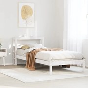vidaXL Cama sem colchão 90x190 cm madeira de pinho maciça branco