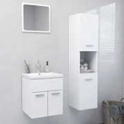 vidaXL Conjunto de móveis de casa de banho contraplacado branco