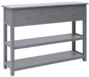 vidaXL Aparador 108x30x76 cm madeira paulownia maciça cinzento