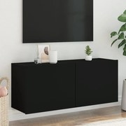 Móvel de parede para TV 100x30x41 cm preto