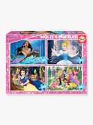 Lote de 4 puzzles progressivos de 50 a 150 peças Disney® Princesas, da EDUCA rosa medio liso com motivo