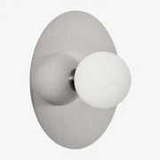 Aplique De Parede Em Ferro E Cristal Anine Cinza Cromado & Ø30 Cm - Sklum