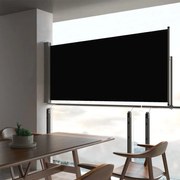 vidaXL Toldo lateral retrátil para pátio 60x300 cm preto