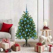 vidaXL Árvore de Natal com 150 LEDs com suporte Verde 120 cm PE