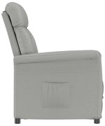 vidaXL Poltrona Reclável Cinza Claro