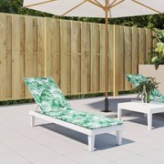 vidaXL Almofadão p/ cadeira de terraço tecido oxford padrão folhas