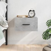 vidaXL Mesa cabeceira montagem na parede 35x35x20 cm cinzento cimento