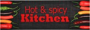 vidaXL Tapete de cozinha lavável com design Hot &amp; Spicy 60x300 cm