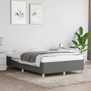 vidaXL Estrutura de cama sem colchão 120x200 cm tecido cinzento-escuro