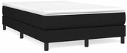 Cama boxspring com colchão 120x190 cm tecido preto