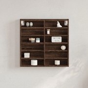 vidaXL Armário vitrine 60x8,5x58 cm deriv. madeira carvalho castanho