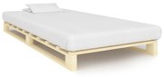 vidaXL Estrutura de cama palete de pinho maciço 90x200 cm