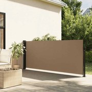 vidaXL Toldo lateral retrátil 120x500 cm cinzento-acastanhado