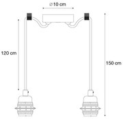 LED Candeeiro suspenso inteligente preto com 2 WiFi G125 - Cava Moderno