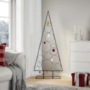 vidaXL Árvore de Natal para decoração 150 cm metal preto
