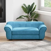 vidaXL Sofá para cães 72x45x30 cm pelúcia turquesa