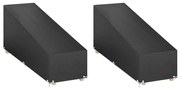 vidaXL Capas p/ espreguiçadeira 2 pcs 12 ilhós 205x75x40/70 cm PE