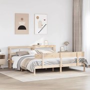 vidaXL Cama sem colchão 180x200 cm madeira de pinho maciça