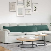 vidaXL Travesseiros de Sofá 2 pcs Verde-escuro 200 x 40 cm