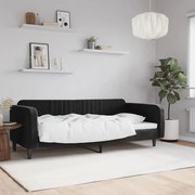 vidaXL Sofá-cama 100x200 cm veludo preto